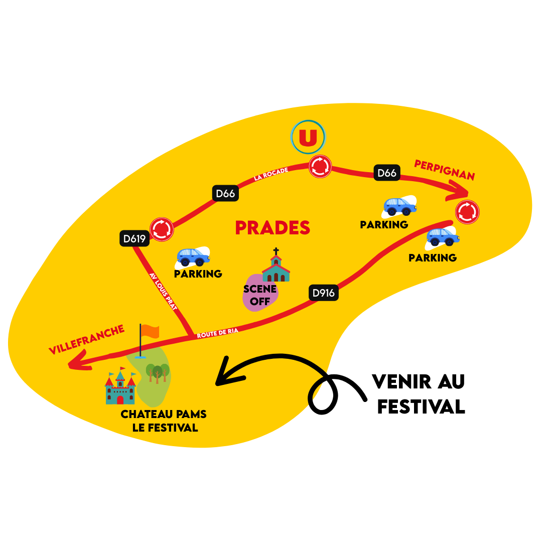 Plan accès Le Festival Prades